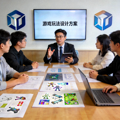 爱游戏体育AYX游戏策划总监 - 正在主持会议讨论游戏玩法设计