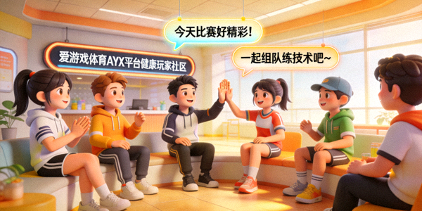 爱游戏体育AYX平台健康玩家社区 - 玩家在虚拟大厅中友好交流的场景