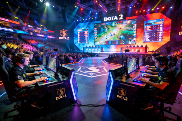 DOTA2国际邀请赛现场照片 - 战队激烈对抗中